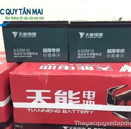 Thay ắc quy Thiên Năng cho xe đạp điện