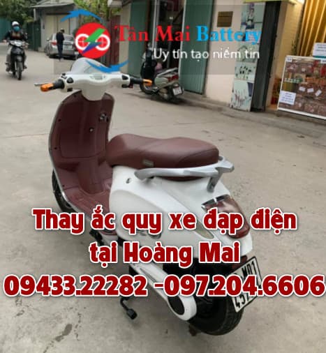 thay ắc quy xe đạp điện tại Hoàng Mai