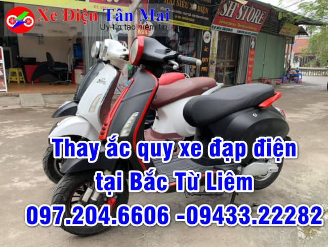 thay ắc quy xe đạp điện tại Bắc Từ Liêm 