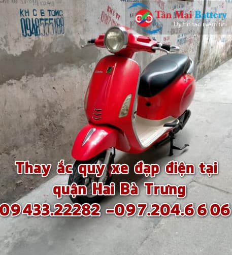 Thay ắc quy xe đạp điện tại Hai Bà Trưng