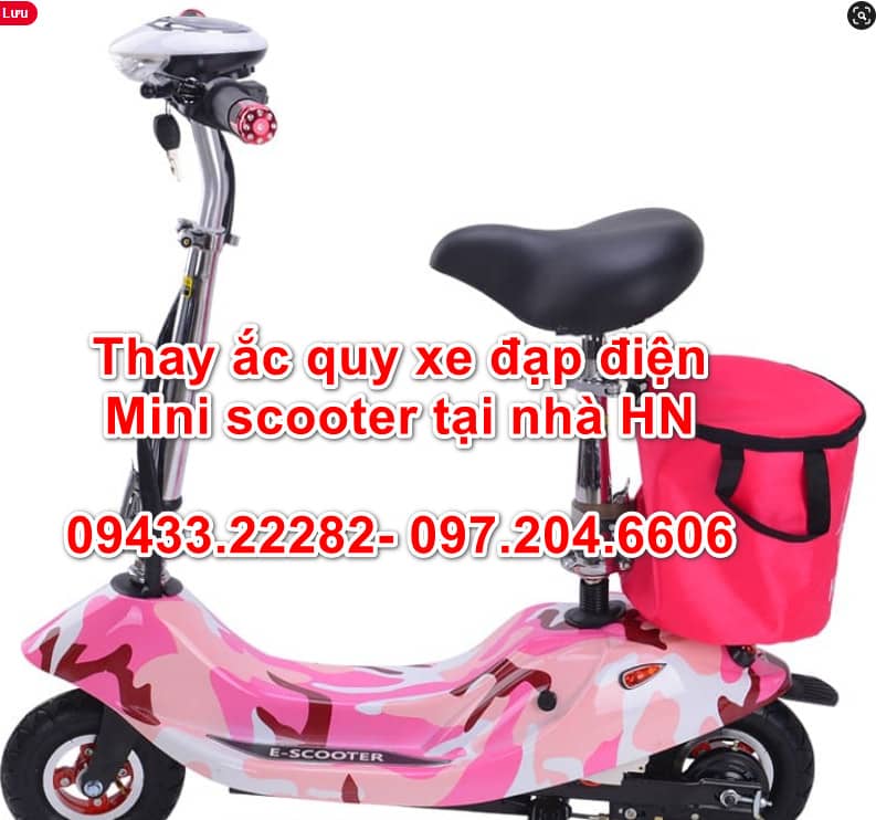 Thay ắc quy xe đạp điện Mini scooter giá rẻ tại HN